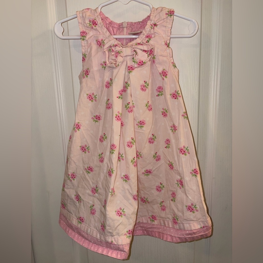Gymboree Pink Floral Bow A-Line Dress